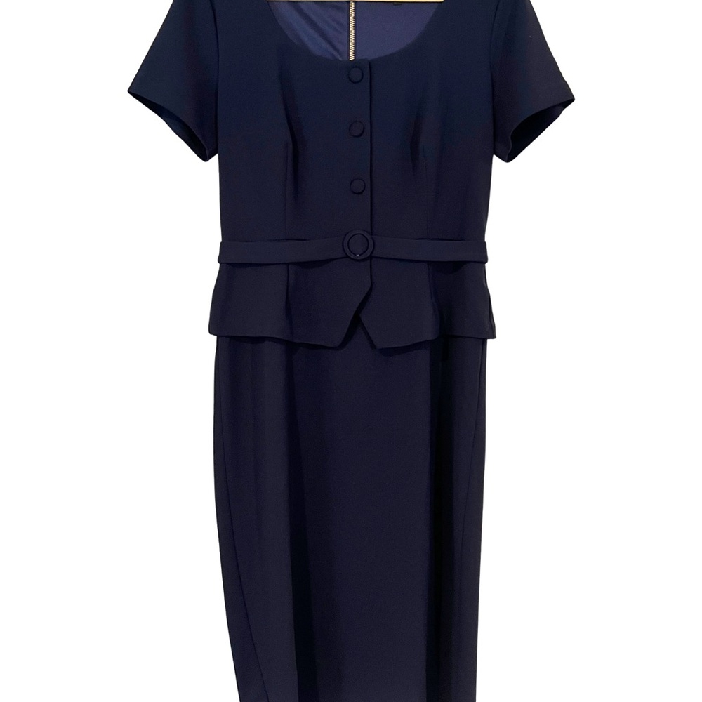 Alexia Admor Navy Dress with Zipper Detail